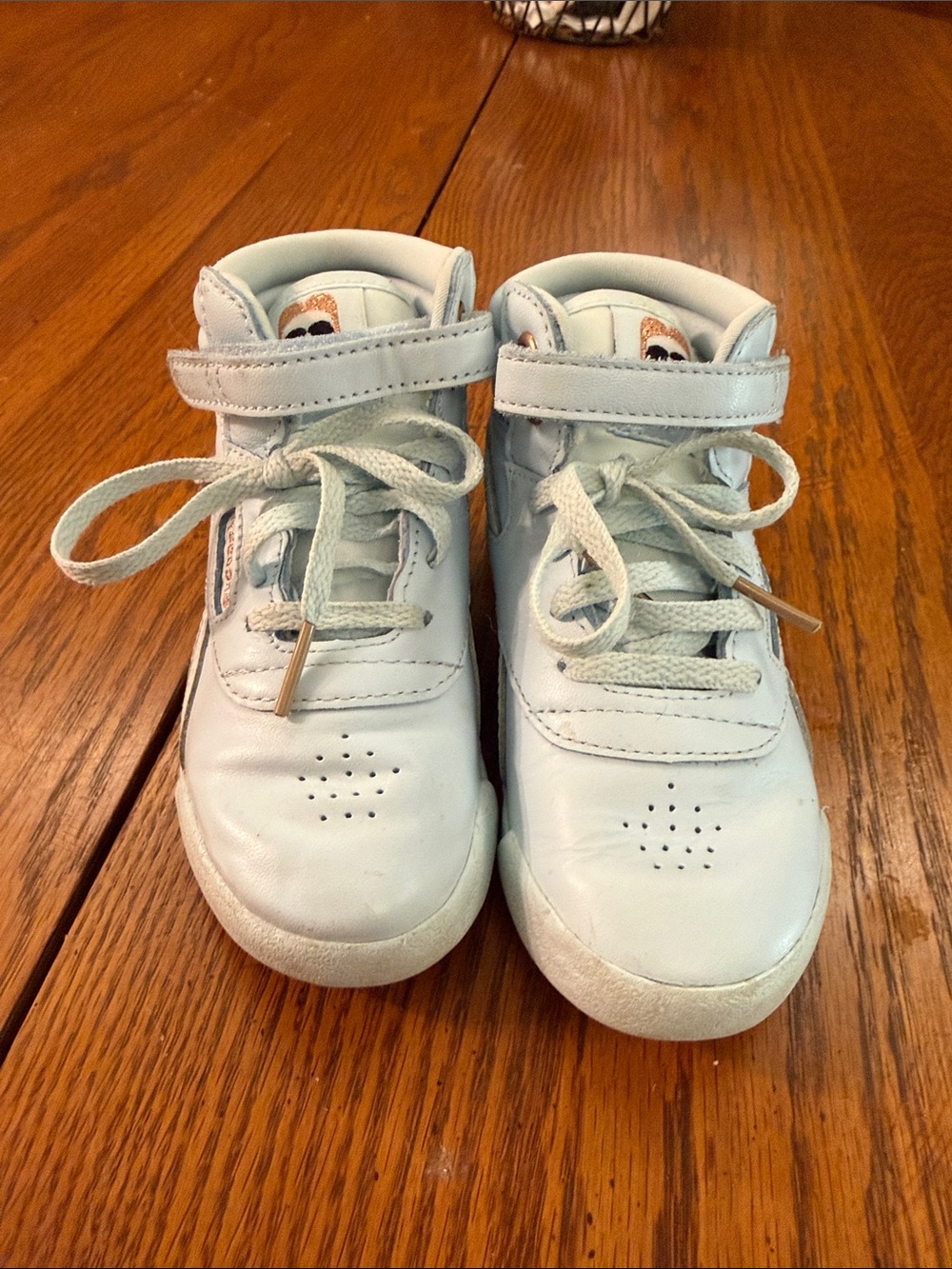 Reebok Light Blue Kids High-Top Sneakers with Velcro Strap